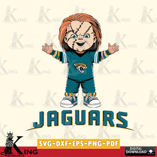 Detailed illustration of a Jacksonville Jaguars Chucky Football, a high-quality vector for DIY scrapbooking and home decor