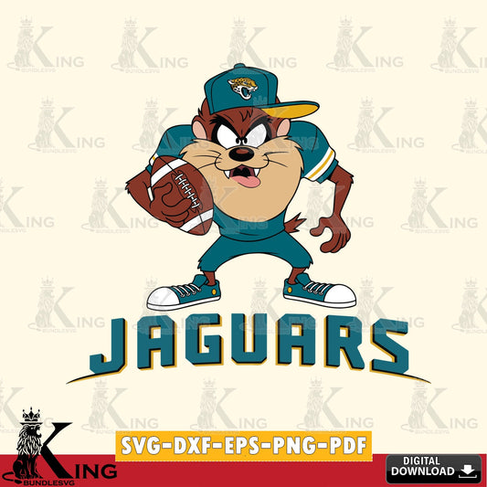 Jacksonville Jaguars Đồng phục bóng đá Taz Cut file  , Digital Download , Instant Download, Looney Tunes svg, Football svg