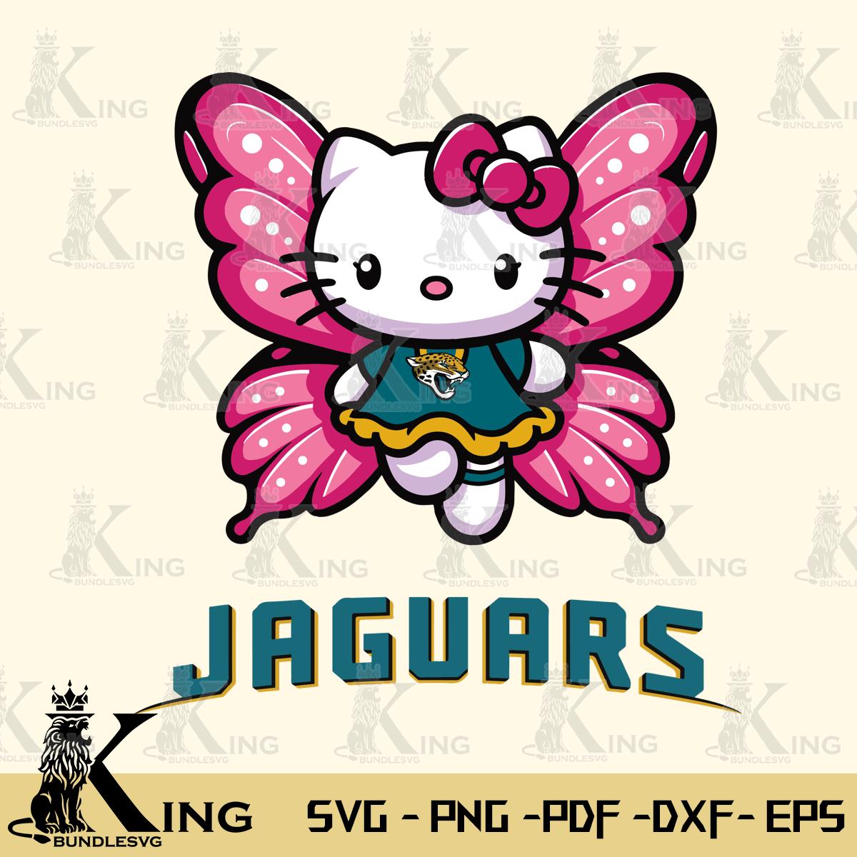 Jacksonville Jaguars Hello Kitty Dreamscape Svg Eps Dxf Png File, Digital Download