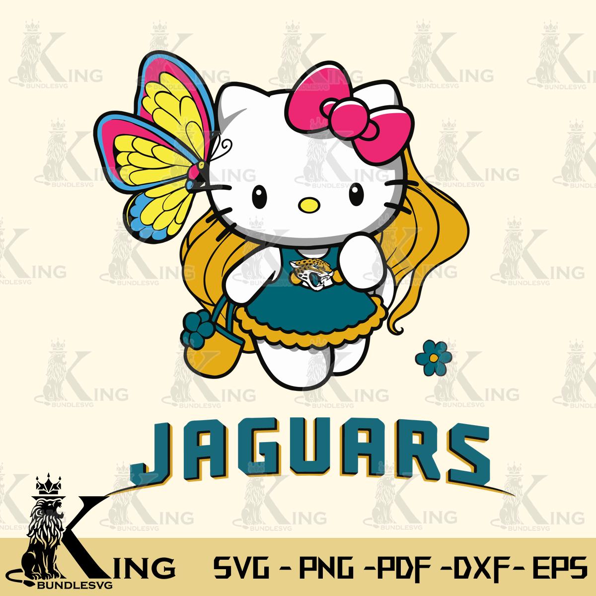 Jacksonville Jaguars Kitty Cartoon Svg Eps Dxf Png File, Digital Download