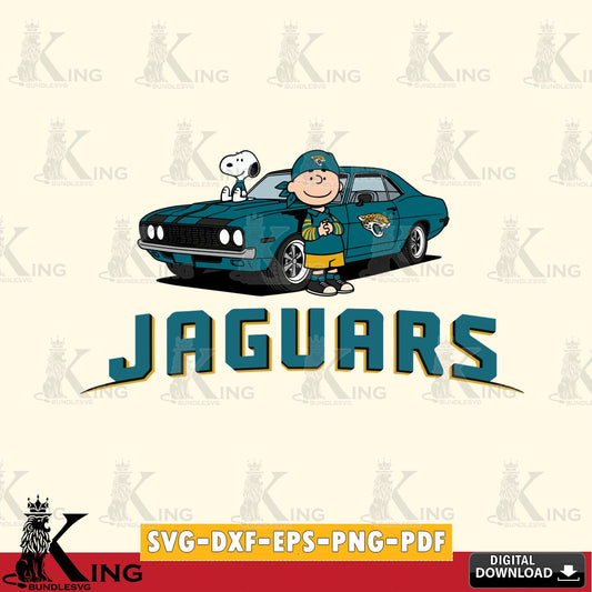 Jacksonville Jaguars Peanuts Muscle Car Cricut file , Cut file  , Digital Download , PDF File , Instant Download