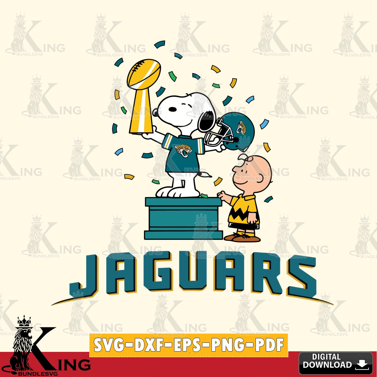 Jacksonville Jaguars Peanuts Winner Cricut file , Cut file  , Digital Download , PDF File , Instant Download