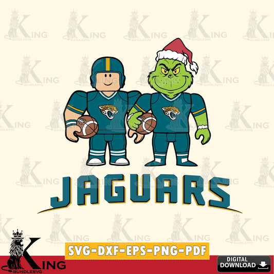 Jacksonville Jaguars Roblox & Grinch Football SVG file , Cricut, NFL  File cut , Digital Download , PDF File
