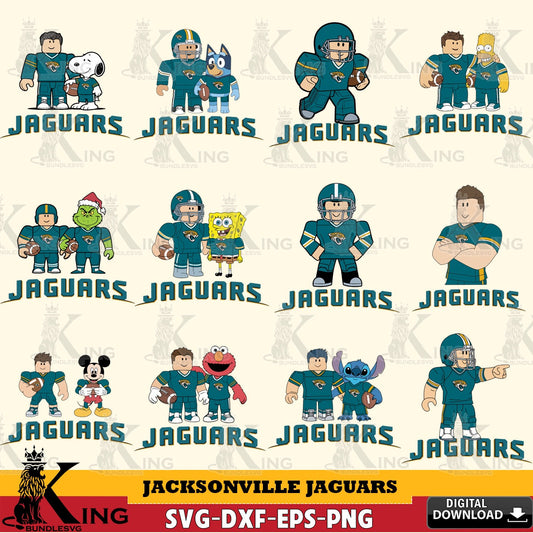 Jacksonville Jaguars Roblox With Friends football NFL Bundle SVG file , Cricut, NFL  File cut , Digital Download , PDF File