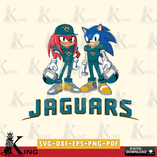 Jacksonville Jaguars Sonic And Knuckles Player Football SVG file, Vector , Digital Download , PDF File , Instant Download