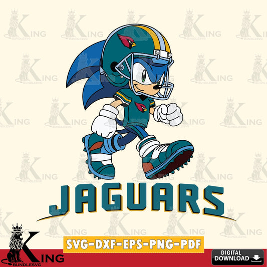 Jacksonville Jaguars Sonic Ready Football SVG file, Vector , Digital Download , PDF File , Instant Download