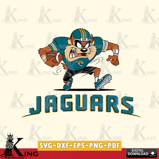 Jacksonville Jaguars Taz Football Helmet Cut file  , Digital Download , Instant Download, Looney Tunes svg, Football svg