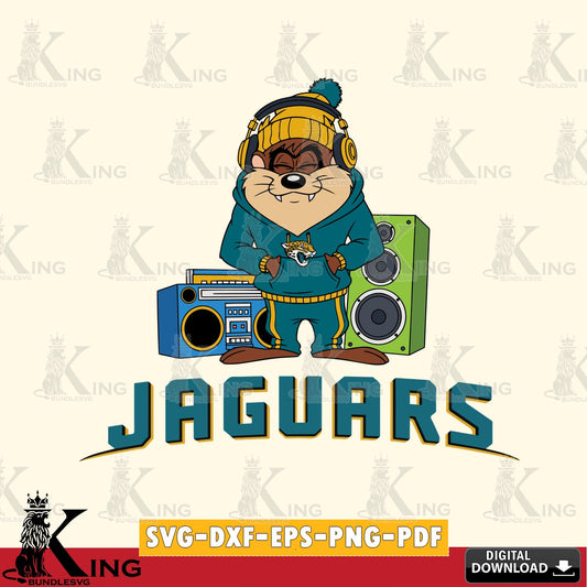 Jacksonville Jaguars Taz Hip Hop Cut file  , Digital Download , Instant Download, Looney Tunes svg, Football svg