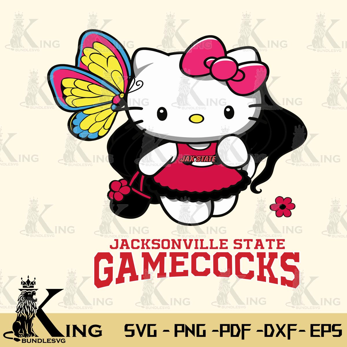 Jacksonville State Gamecocks Kitty Cartoon Svg Eps Dxf Png File, Digital Download