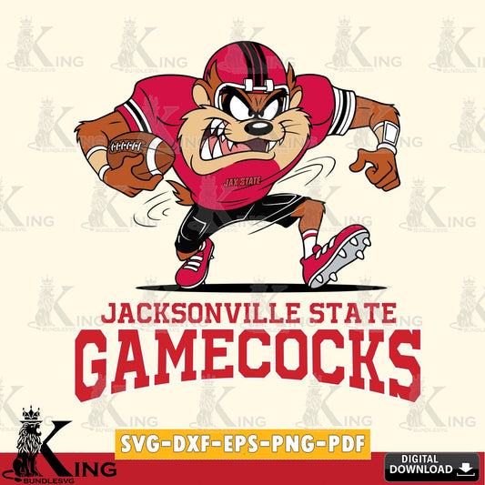 Jacksonville State Gamecocks Taz Football Helmet SVG file, Cut file  , Digital Download , Instant Download, Taz svg, NCAA svg