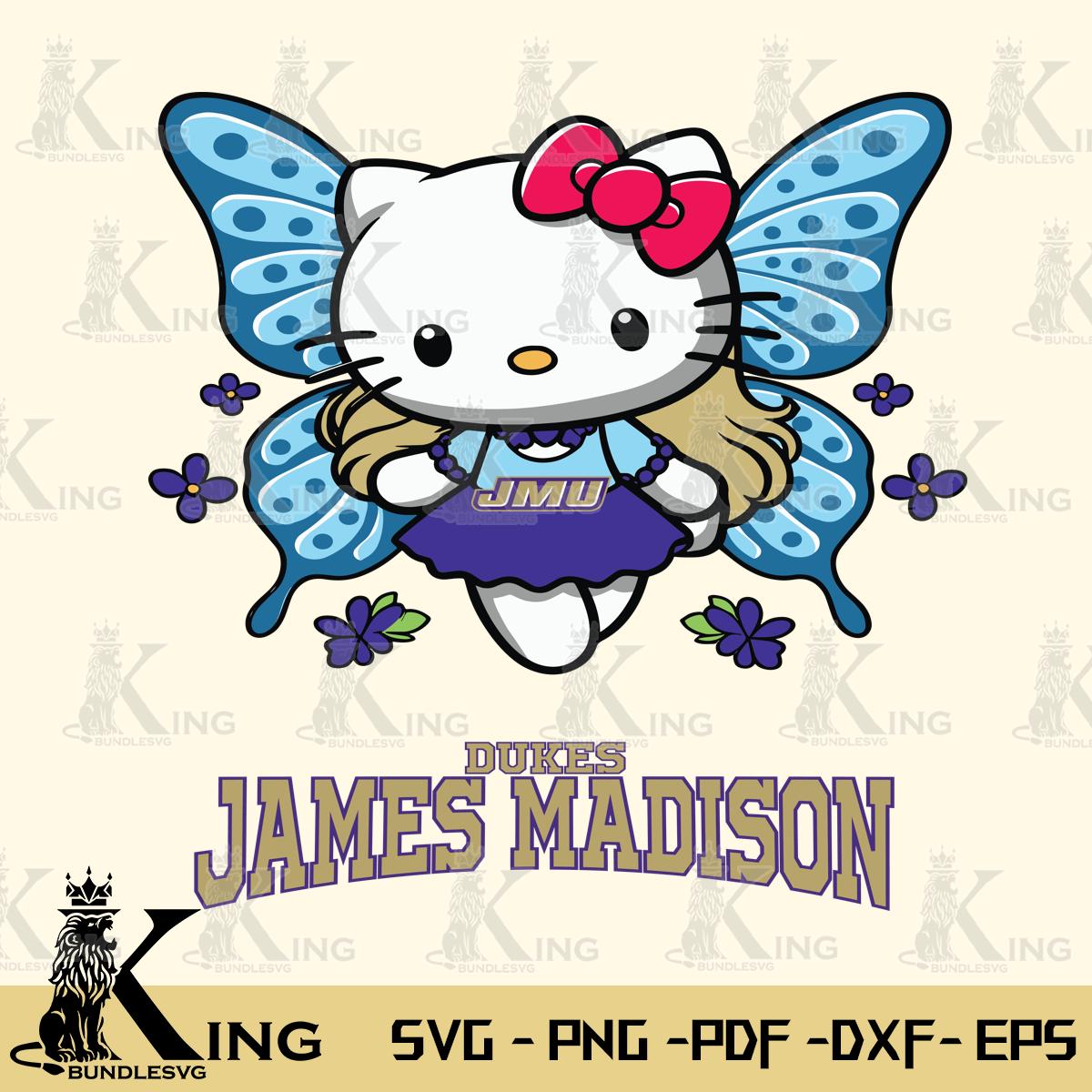 James Madison Dukes Butterfly Kitty Charm Svg Eps Dxf Png File, Digital Download