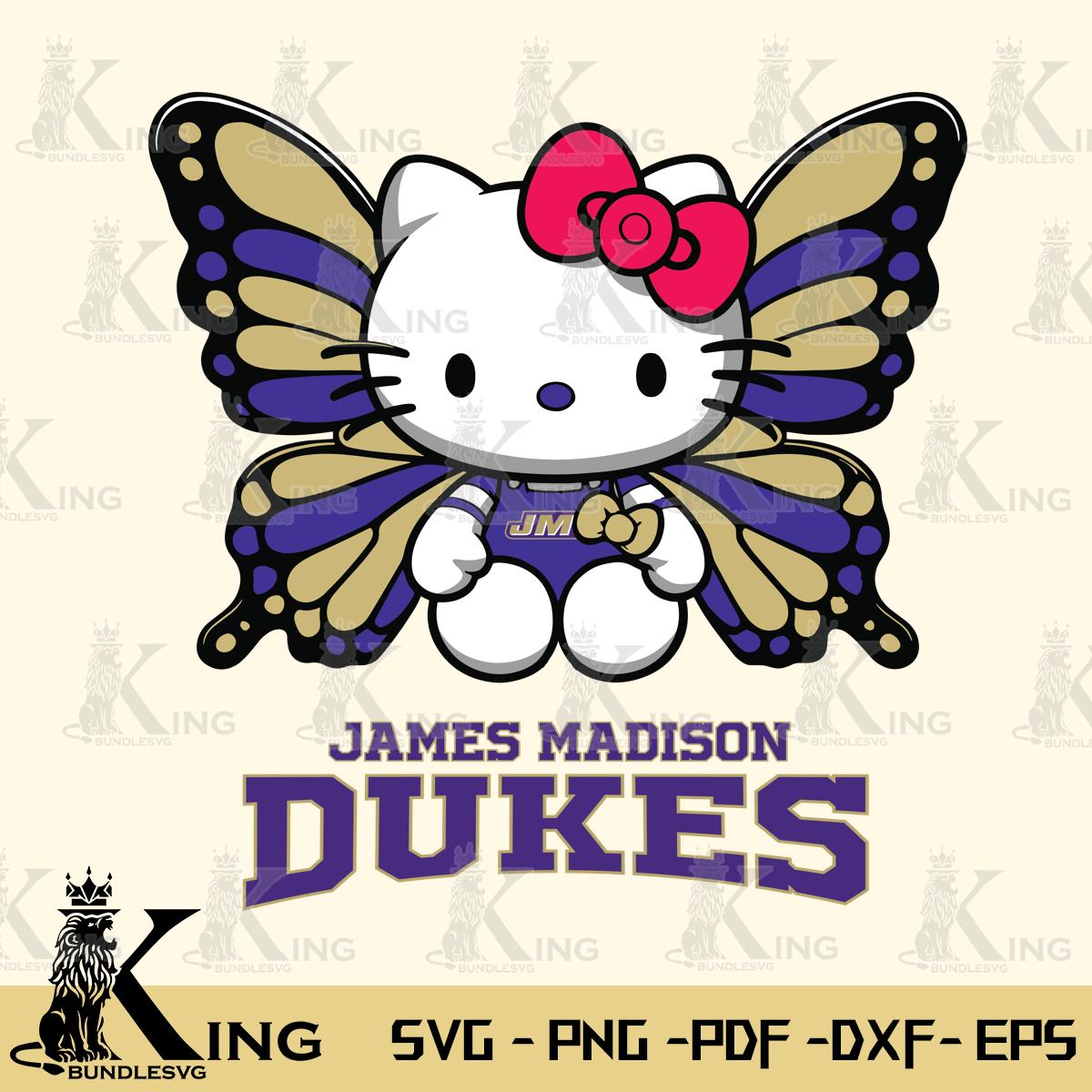 James Madison Dukes Butterfly Kitty Delight Svg Eps Dxf Png File, Digital Download