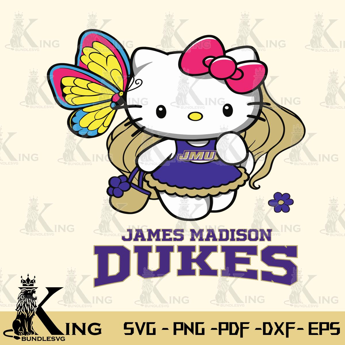 James Madison Dukes Kitty Cartoon Svg Eps Dxf Png File, Digital Download