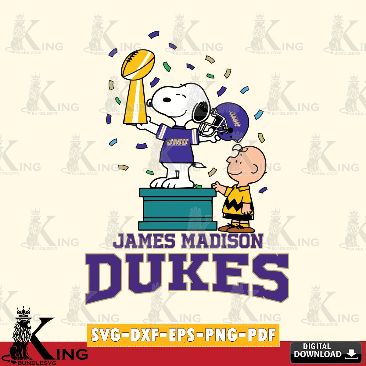 James Madison Dukes Peanuts Winner SVG, Cricut, Cut file  , Digital Download , Instant Download, Peanuts svg, NCAA svg, Football svg, Sport svg