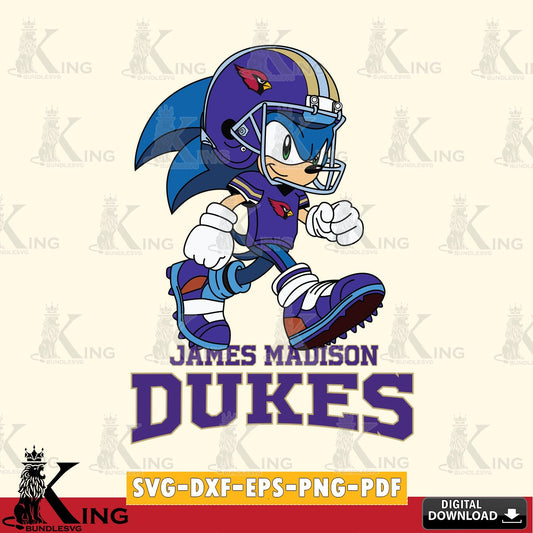 James Madison Dukes Sonic Ready Football SVG file, Vector , Digital Download , PDF File , Instant Download