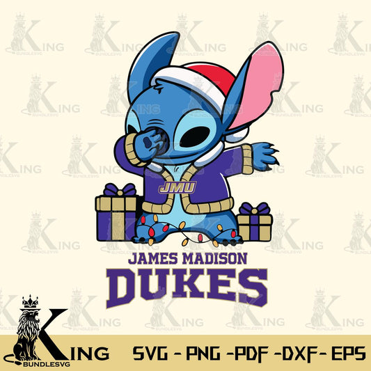 James Madison Dukes Stitch Merry Christmas Svg Eps Dxf Png File, Digital Download