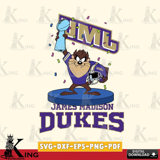 James Madison Dukes Taz Trophy Podium SVG file, Cut file  , Digital Download , Instant Download, Taz svg, NCAA svg
