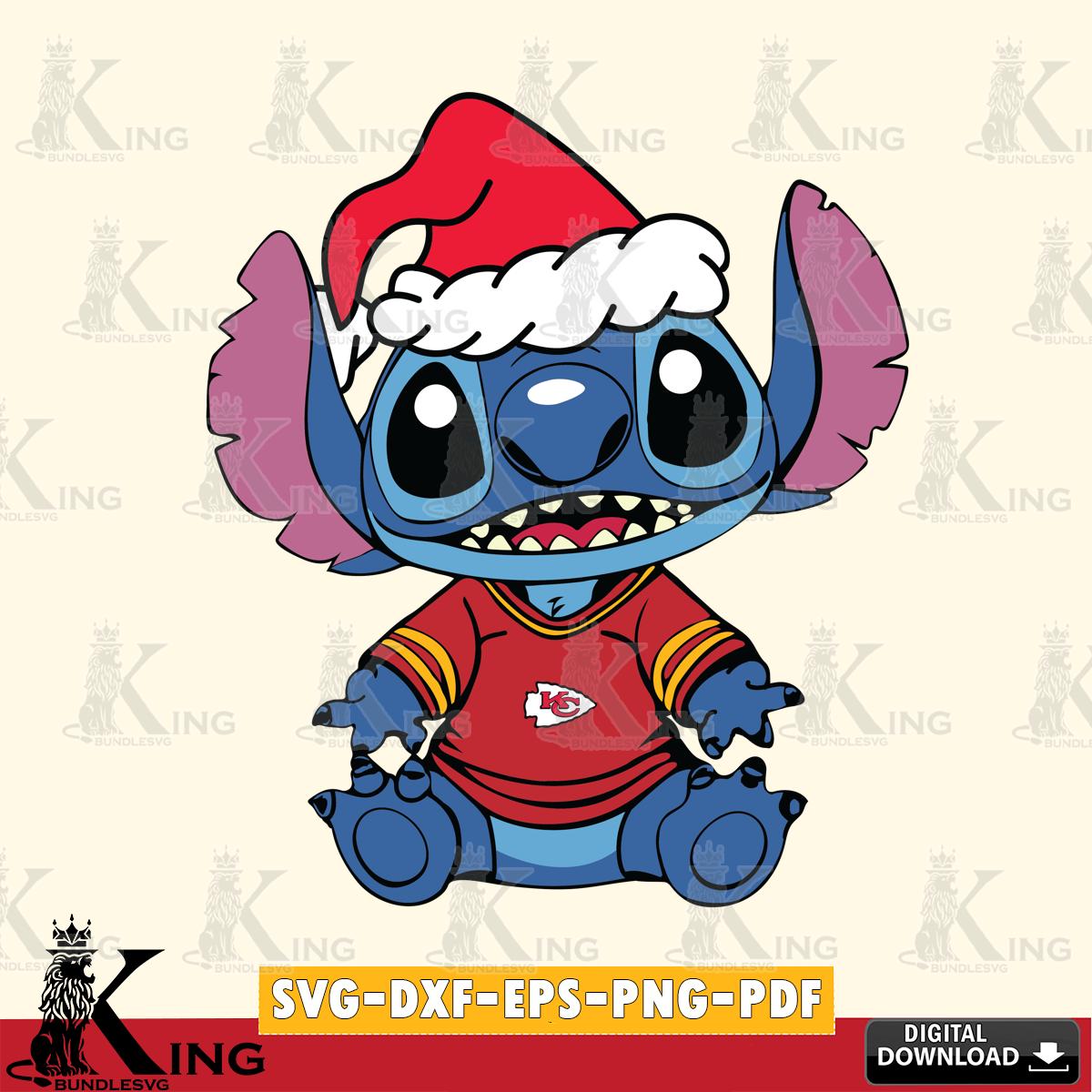 Kansas City Chiefs Baby Stitch Christmas SVG, NFL for Cricut, Silhouette, Digital Download , file cut