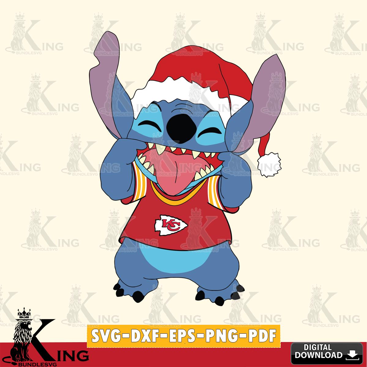 Kansas City Chiefs Christmas Stitch Disney SVG, NFL for Cricut, Silhouette, Digital Download , file cut