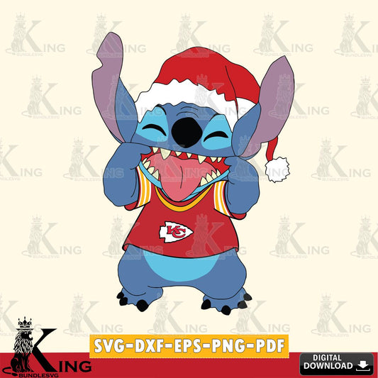 Kansas City Chiefs Christmas Stitch Disney SVG, NFL for Cricut, Silhouette, Digital Download , file cut