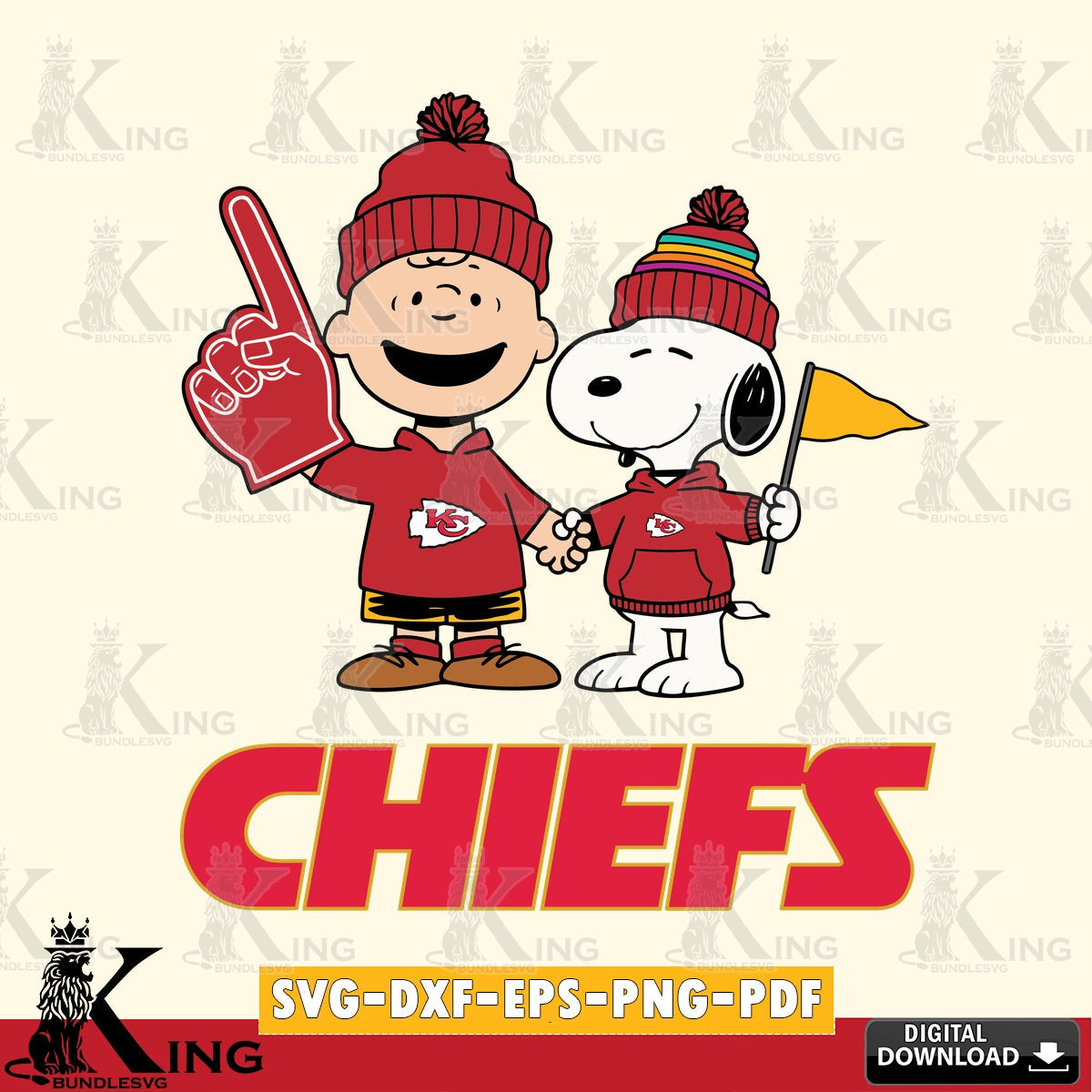 Kansas City Chiefs Peanuts Fan Gear Cricut file , Cut file  , Digital Download , PDF File , Instant Download