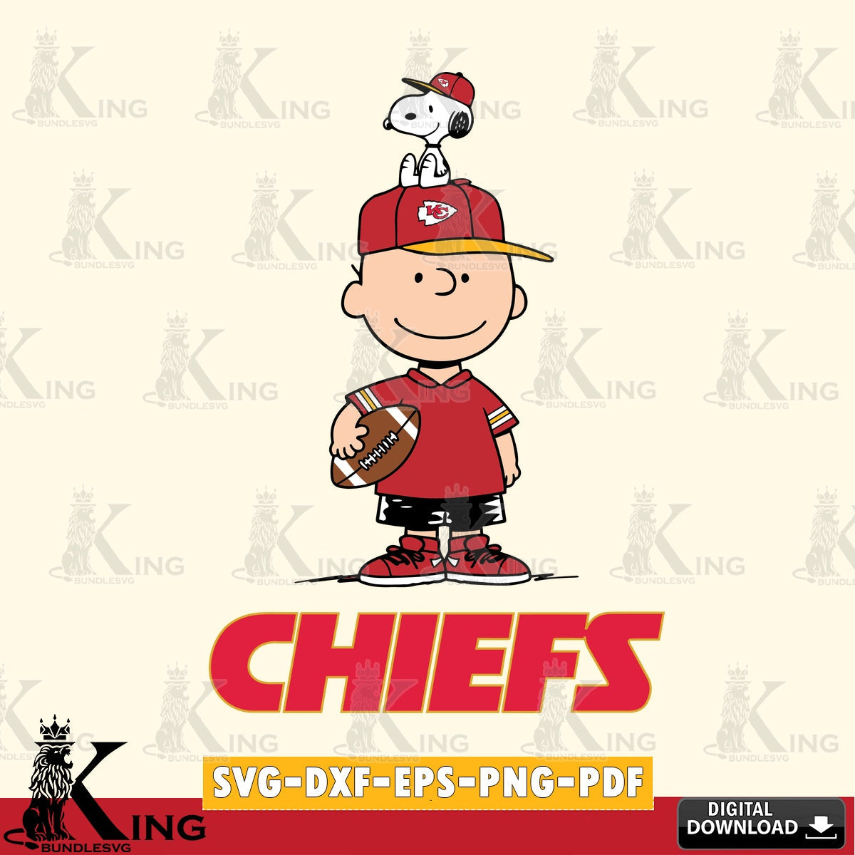 Kansas City Chiefs Peanuts Football Rugby Cricut file , Cut file  , Digital Download , PDF File , Instant Download