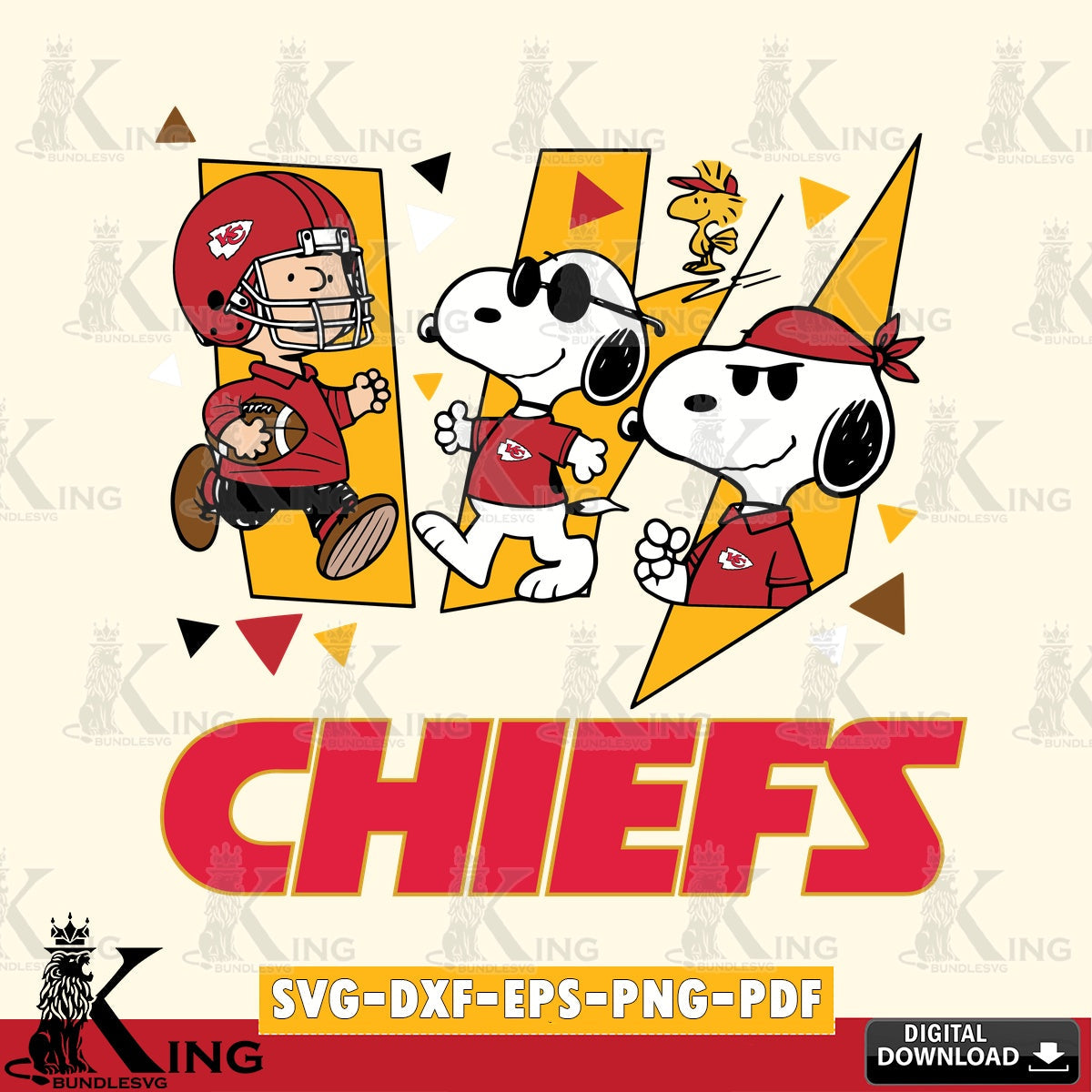 Kansas City Chiefs Peanuts Joe Cool Cricut file , Cut file  , Digital Download , PDF File , Instant Download
