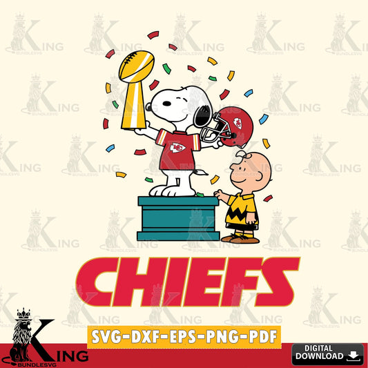 Kansas City Chiefs Peanuts Winner Cricut file , Cut file  , Digital Download , PDF File , Instant Download