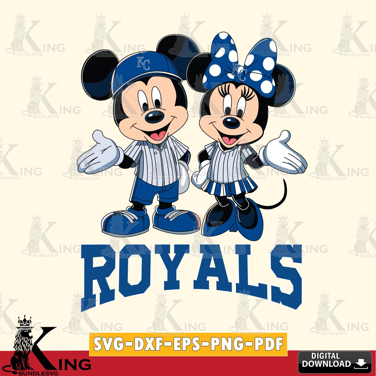 Kansas City Royals Mickey Minnie couple SVG File, MLB for Cricut, Silhouette, Digital Download , file cut
