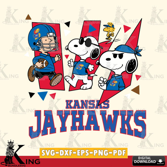 Kansas Jayhawks Peanuts Joe Cool SVG, Cricut, Cut file  , Digital Download , Instant Download, Peanuts svg, NCAA svg, Football svg, Sport svg
