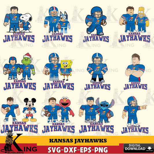 Kansas Jayhawks Roblox With Friends football NCAA Bundle SVG file , NCAA Cricut,  File cut , Digital Download , PDF File