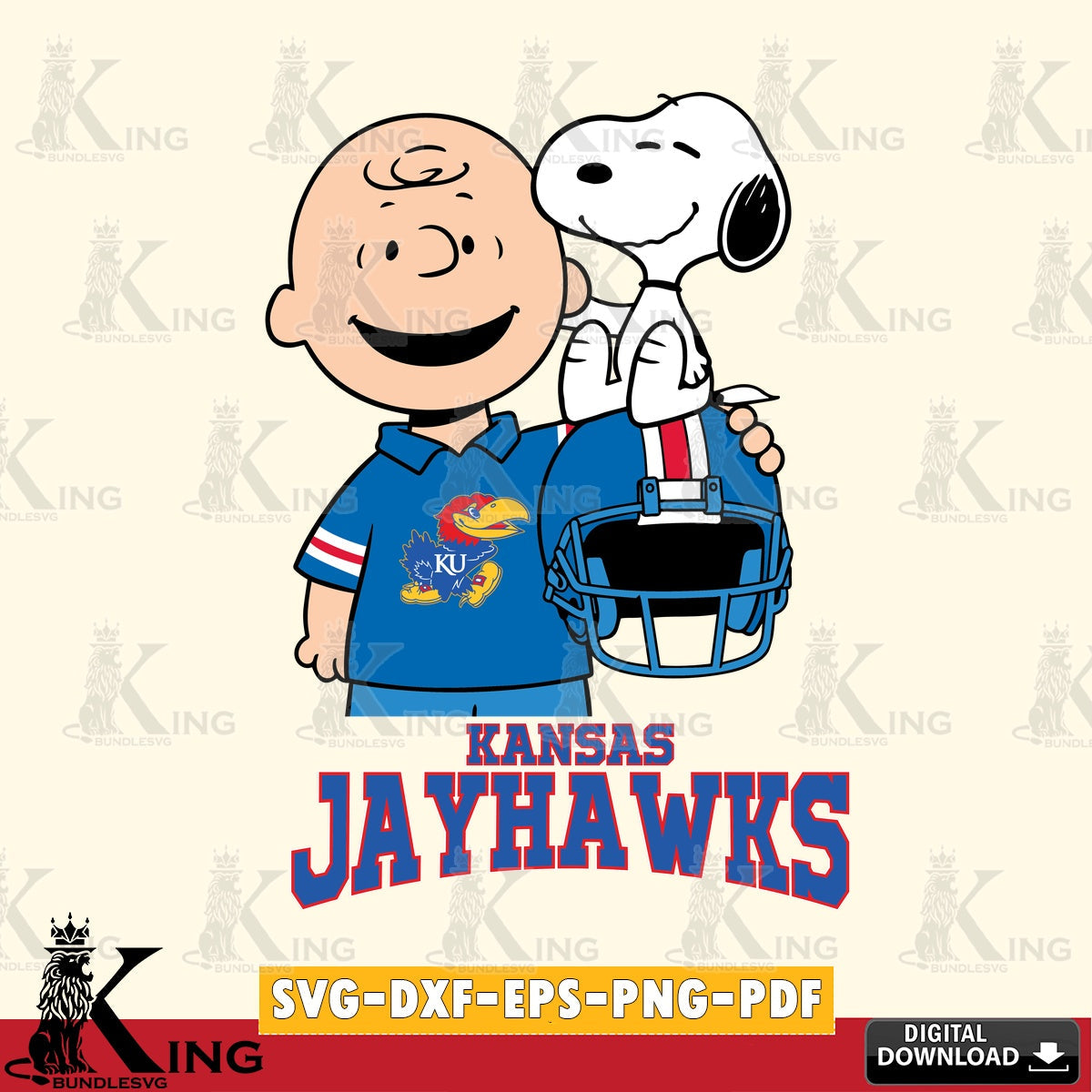 Kansas Jayhawks Snoopy On Helmet SVG, Cricut, Cut file  , Digital Download , Instant Download, Peanuts svg, NCAA svg, Football svg, Sport svg