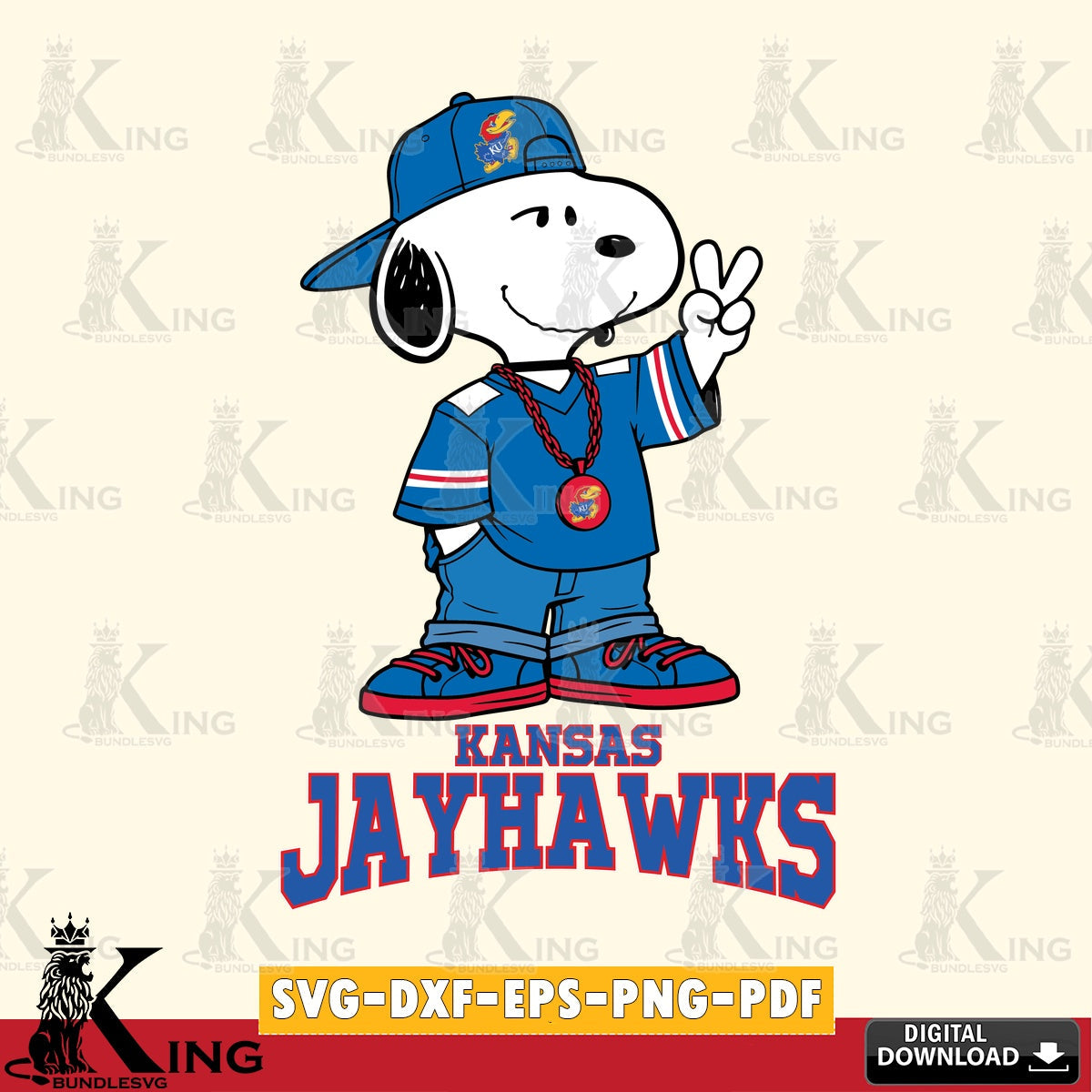 Kansas Jayhawks Snoopy Say hi SVG, Cricut, Cut file  , Digital Download , Instant Download, Peanuts svg, NCAA svg, Football svg, Sport svg