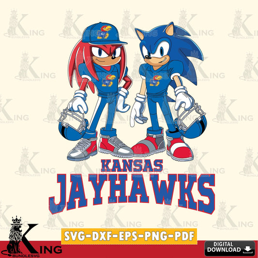 Stylish representation of Kansas Jayhawks Sonic And Knuckles player football, high-quality vector for DIY scrapbooking and home