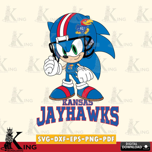 Kansas Jayhawks Sonic Football Mascot SVG file, Vector , Digital Download , PDF File , Instant Download