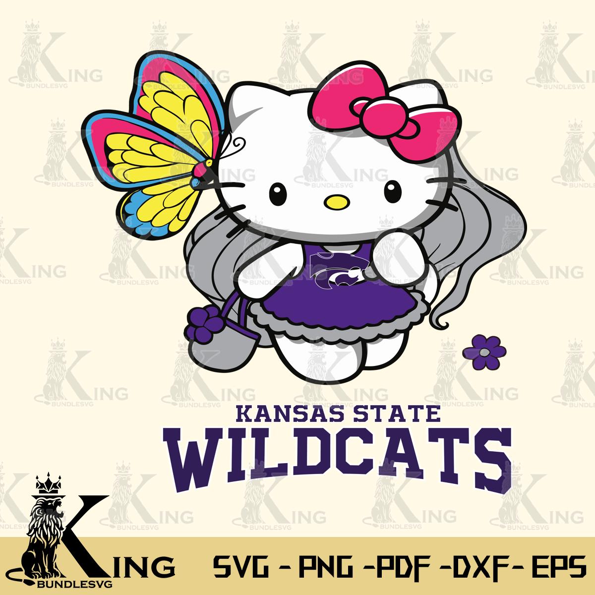 Kansas State Wildcats Kitty Cartoon Svg Eps Dxf Png File, Digital Download