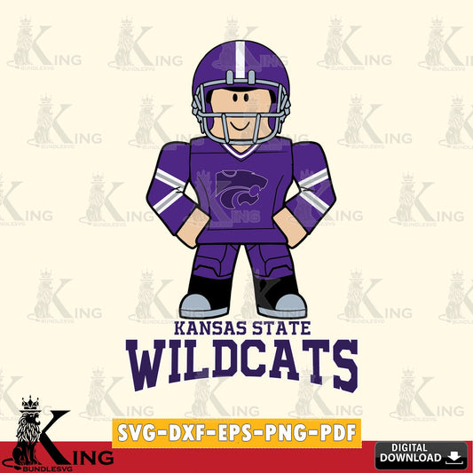 Kansas State Wildcats Roblox Cool Football SVG file , NCAA Cricut,  File cut , Digital Download , PDF File