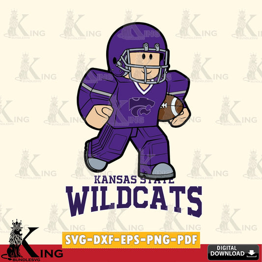 Kansas State Wildcats Roblox Player Rugby SVG file , NCAA Cricut,  File cut , Digital Download , PDF File