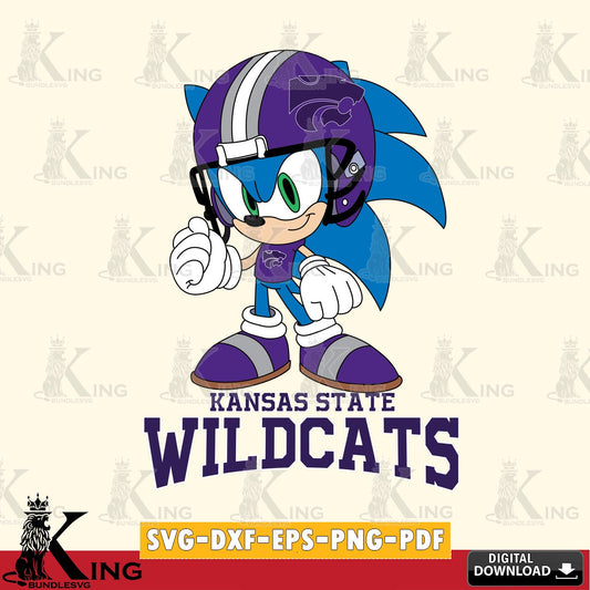 Digital download featuring the Kansas State Wildcats Sonic Football Mascot crafting file for iron-on transfer and vinyl decals.