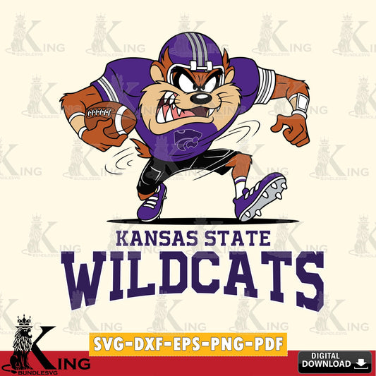 Kansas State Wildcats Taz Football Helmet SVG file, Cut file  , Digital Download , Instant Download, Taz svg, NCAA svg