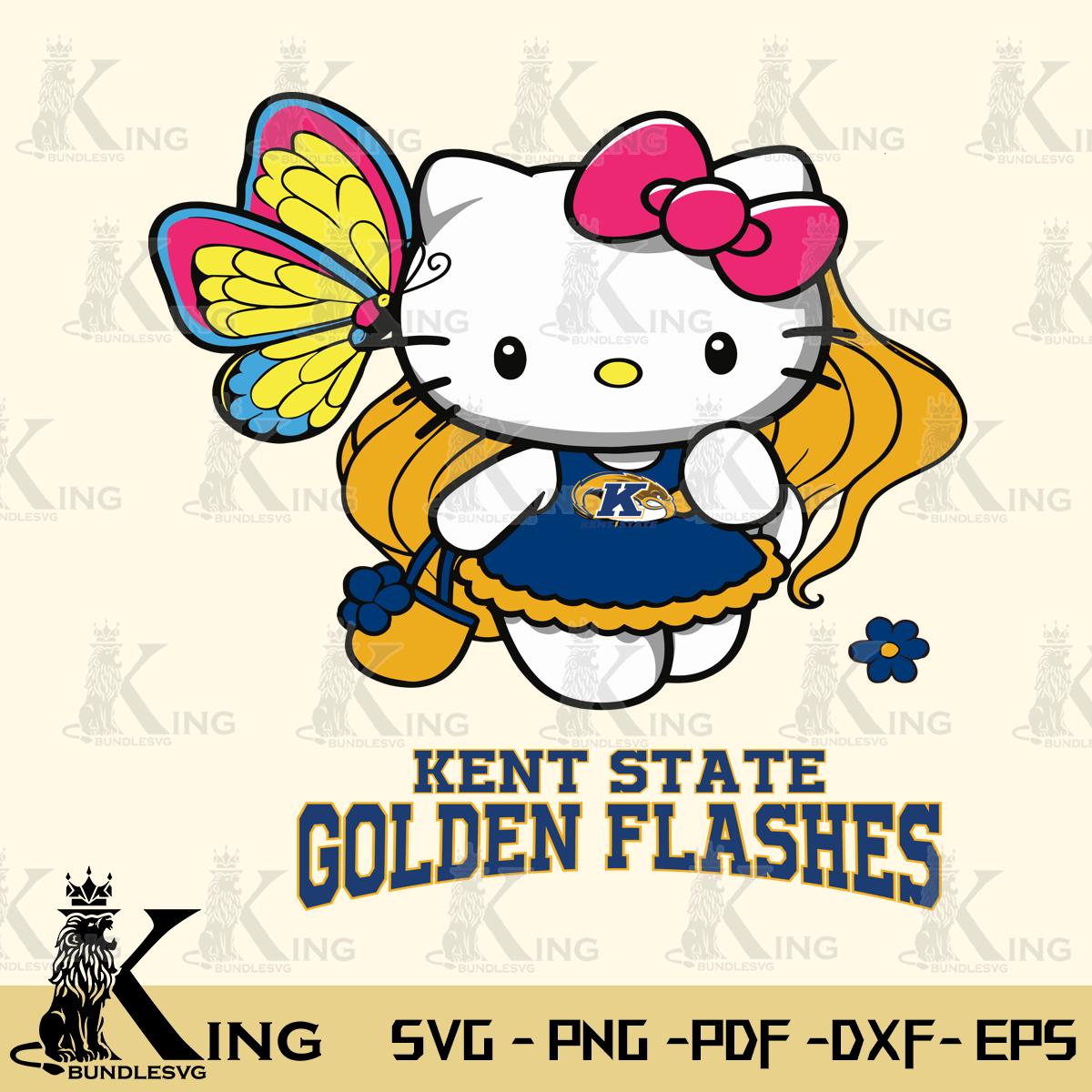 Kent State Golden Flashes Kitty Cartoon Svg Eps Dxf Png File, Digital Download