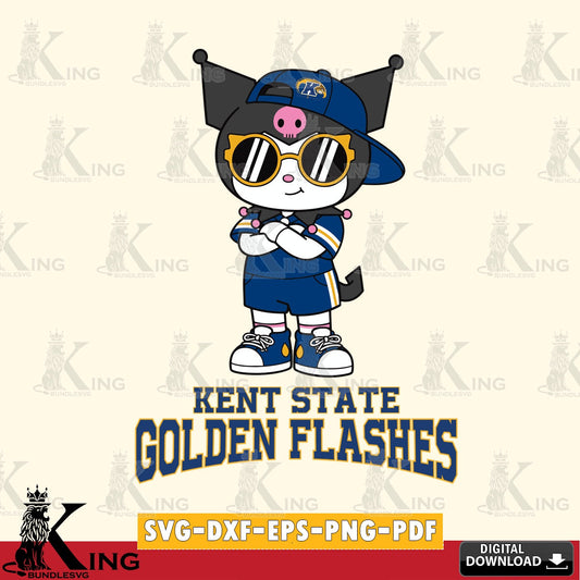 Kent State Golden Flashes Kuromi Football Jersey SVG file, Cricut, Cut file  , Digital Download , Instant Download, Sanrio svg, Clipart
