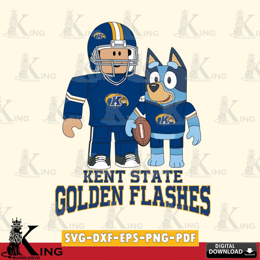 Kent State Golden Flashes Roblox & Bluey Football SVG file , NCAA Cricut,  File cut , Digital Download , PDF File