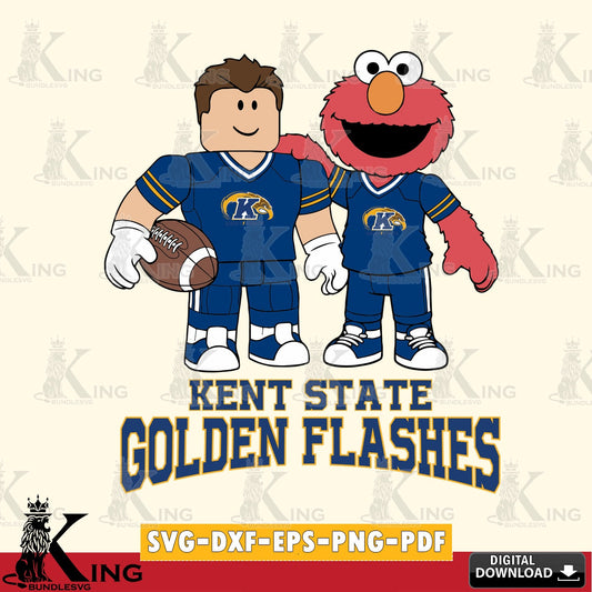 Kent State Golden Flashes Roblox & Elmo Football SVG file , NCAA Cricut,  File cut , Digital Download , PDF File
