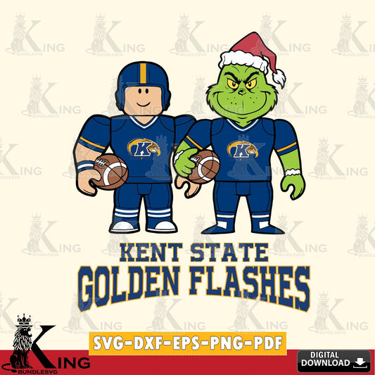 Kent State Golden Flashes Roblox & Grinch Football SVG file , NCAA Cricut,  File cut , Digital Download , PDF File
