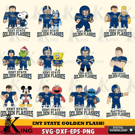 Kent State Golden Flashes Roblox With Friends football NCAA Bundle SVG file , NCAA Cricut,  File cut , Digital Download , PDF File
