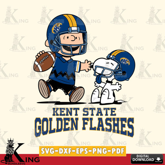 Kent State Golden Flashes Snoopy and Peanut Fun SVG, Cricut, Cut file  , Digital Download , Instant Download, Peanuts svg, NCAA svg, Football svg, Sport svg