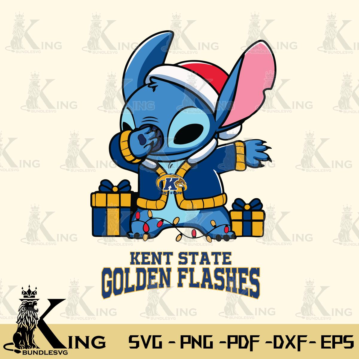 Kent State Golden Flashes Stitch Merry Christmas Svg Eps Dxf Png File, Digital Download