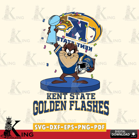 Kent State Golden Flashes Taz Trophy Podium SVG file, Cut file  , Digital Download , Instant Download, Taz svg, NCAA svg