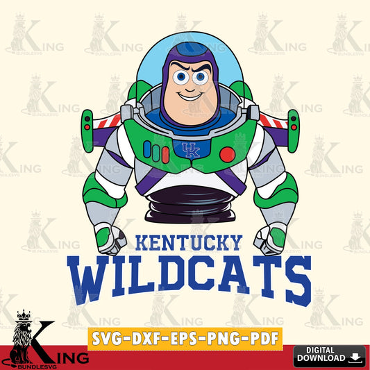 High-quality graphic of Kentucky Wildcats Buzz Lightyear Football NCAA cut SVG PNG design suitable for Glowforge and laser cutting